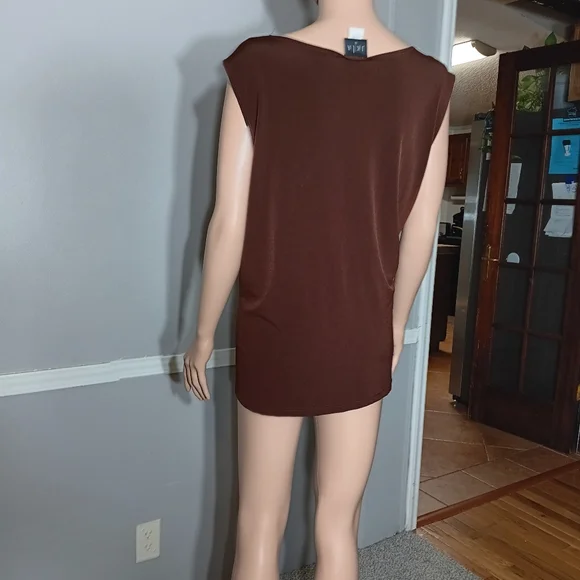 Size 3X brown tank top blouse. - Picture 6 of 8
